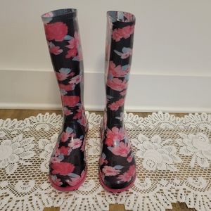 Rain Boots (Youths) Multi-Color Floral Print